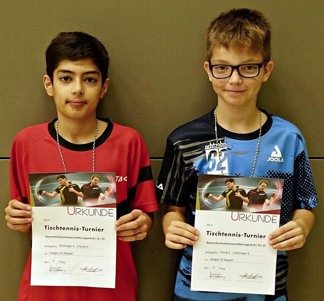 Simon Steininger mit seinem Freisinger Doppel-Partner Elias Faroqi