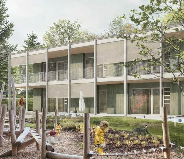 Entwurf der neuen Kindertagesstätte St. Elisabeth | Foto: Architekturbüro Obereisenbuchner