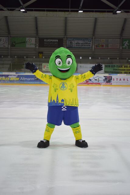 Das Maskottchen „Hopfi“ des ECP  | Foto: ECP Pfaffenhofen