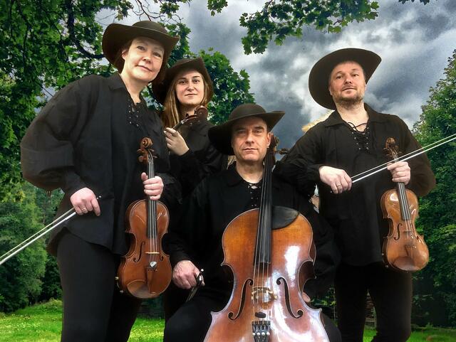concierto München und das Diogenes Quartett inszenieren kindgerecht die Geschichte von „D’Artagnan und die drei Musketiere“. | Foto: concierto münchen e. V.