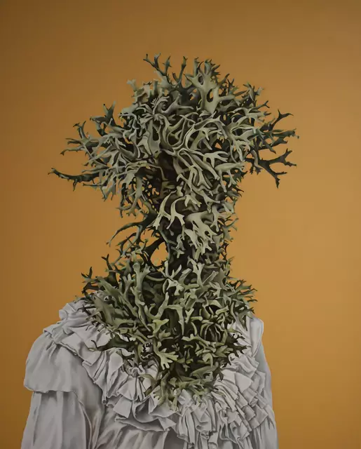 Annette Marketsmüller, Flechte2, 80x100cm, Öl auf Leinwand, 2024 | Foto: Annette Marketsmüller