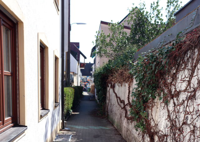 Entlang des Nussergässchens verlief die historische Stadtmauer zum Türltor (abgebrochen 1891).  | Foto: Stadtverwaltung Pfaffenhofen