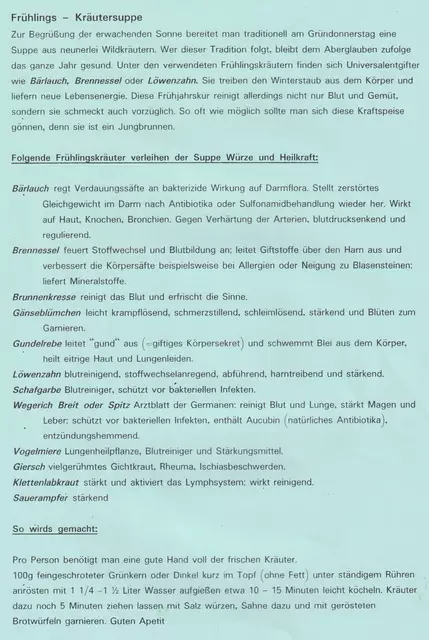 Leckeres Rezept: Frühlings-Kräutersuppe