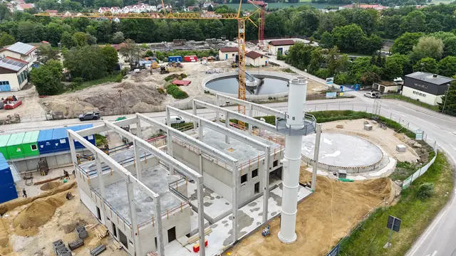 Die Bauarbeiten an der Pfaffenhofener Kläranlage schreiten weiter voran. | Foto: Stadtwerke Pfaffenhofen