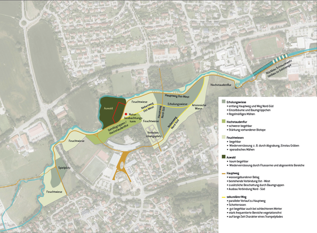 Der Plan zeigt die Flächen des Gerolsparks, die umgestaltet werden sollen. | Foto: Stadtverwaltung Pfaffenhofen