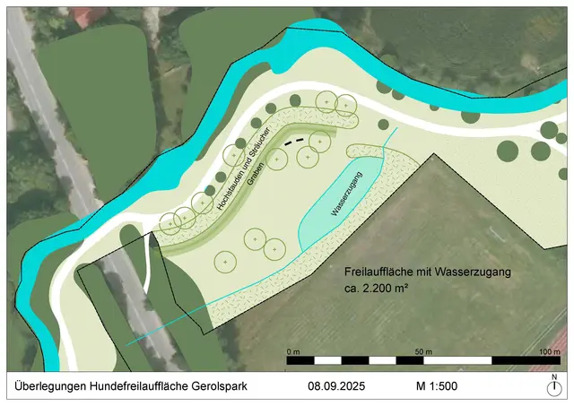 Grafische Darstellung der möglichen Hundefreilauffläche  | Foto: Ludwig Häring, Stadtverwaltung