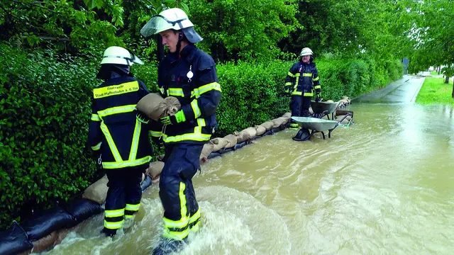 Beim Hochwasser im Juni 2024 wurden 50.000 Sandsäcke verbaut bzw. ausgegeben. | Foto: Freiwillige Feuerwehr Pfaffenhofen