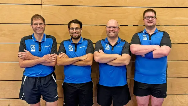 Die zweite Mannschaft setzte sich mit 6:4 in Manching durch. 
vlnr.: Wolfgang Staldert, Daniel Weithofer, Christian Bolzer, Thomas Freitag