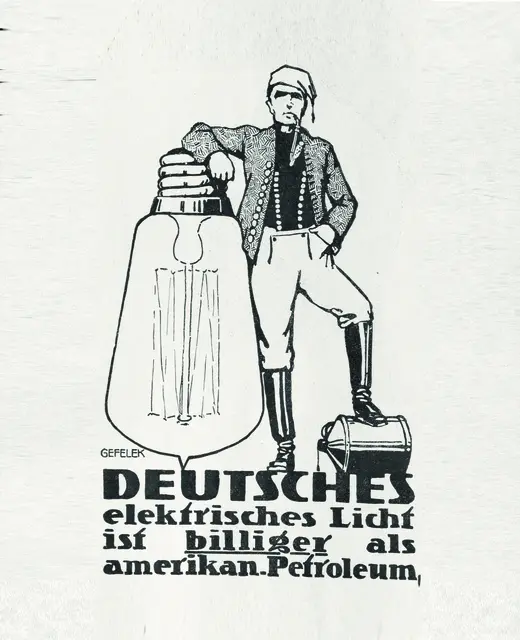 Glühlampen waren auch in der Werbung das Symbol für ein neues Zeitalter (ca. 1915).  | Foto: Stadtarchiv Pfaffenhofen