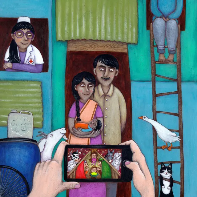 Das Werk „Wirklichkeit und Inszenierung“ von Susanne Maier ist Teil der Ausstellung.  | Foto: Susanne Maier