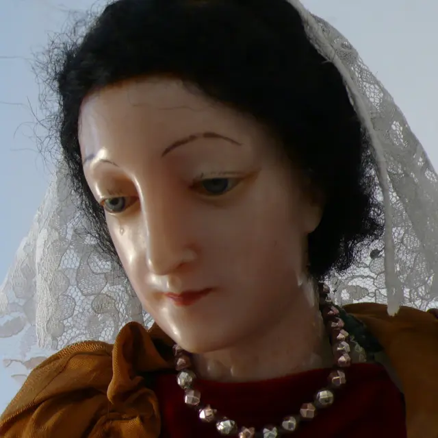 Restaurierter Wachskopf