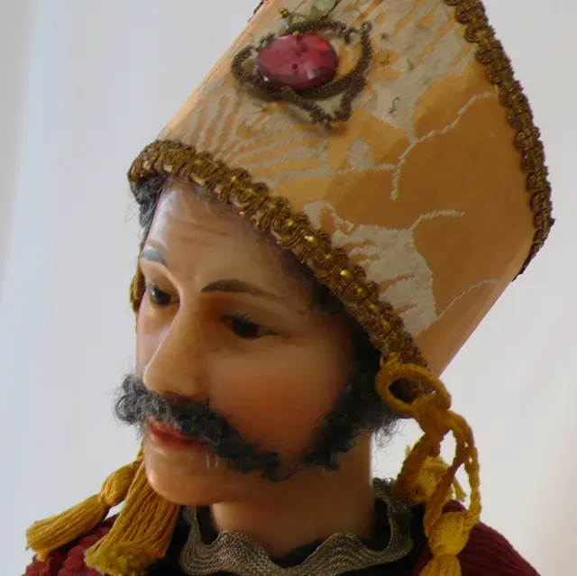 Restaurierter Wachskopf 