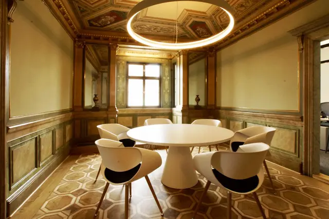 Das vom Künstler gestaltete Studiolo im ersten Stock