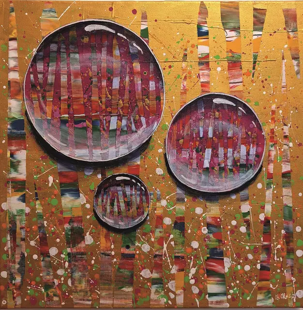 Das Werk „Glücksmomente“ von Birgit Oko ist Teil der Ausstellung.  | Foto: © Birgit Oko