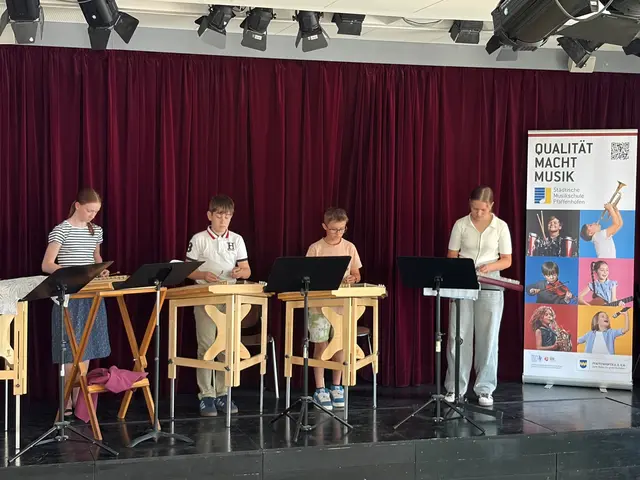 Das Hackbrettensemble der Städtischen Musikschule Pfaffenhofen präsentierte beim Tag der offenen Tür sein musikalisches Können.  | Foto: © Städtische Musikschule Pfaffenhofen