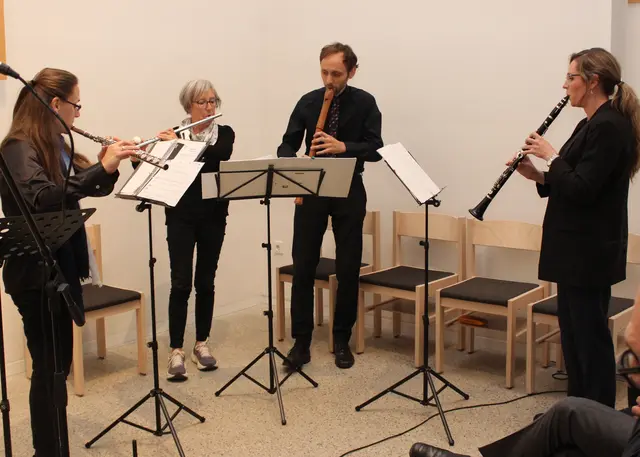 Das Flötenensemble der Neuapostolischen Gemeinde begleitete den Jahresempfang musikalisch.
 | Foto: Elisabeth Steinbüchler