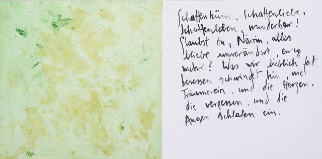 Aus dem Künstlerbuch Heine Gedichte, Bogen 7 von Massimo Danielis