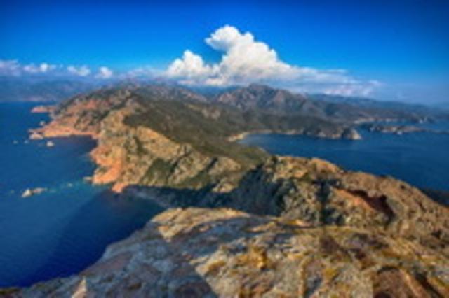 Capu Rossu, Capo Rosso, Golf von Porto, Corsica, Corse, Korsika, Frankreich, France