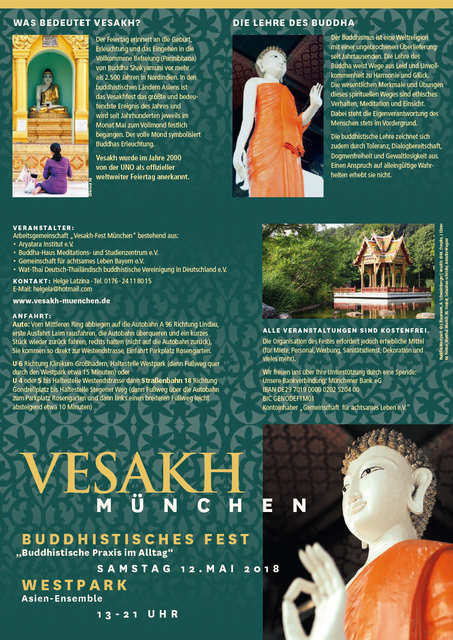 Flyer des Vesakh-Festes