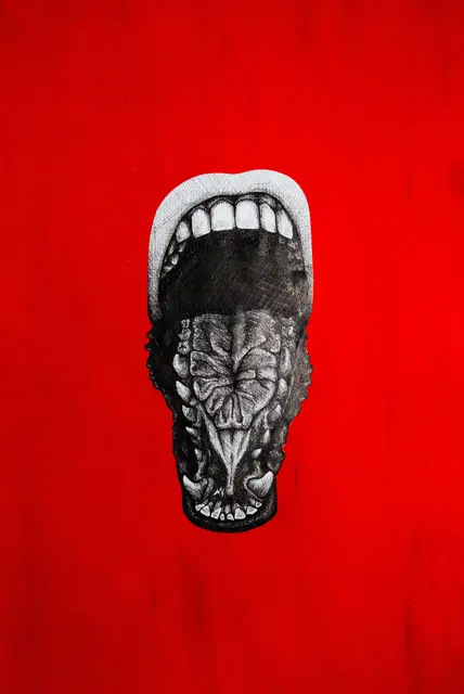 Hanna Emrich, BARK, Fineliner und Acryl auf Papier